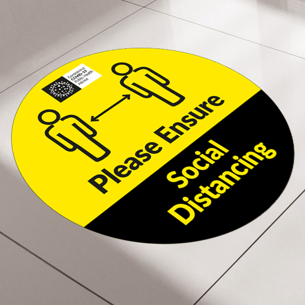 Social Distancing Floor Sign